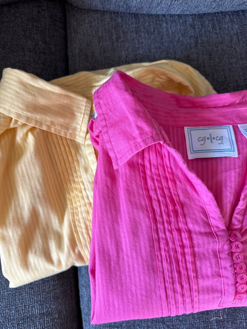Beautiful lot of 2 CG.L.CG tunic tops in vibrant summer colors